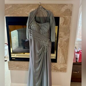 Purple Haze Elegant Gray Evening Gown size 14